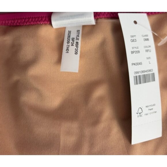 NEW J. Crew Curved-waist cheeky bikini swim bottom Ladies Sz S‎ fuchsia 1455/6 - Picture 5 of 6